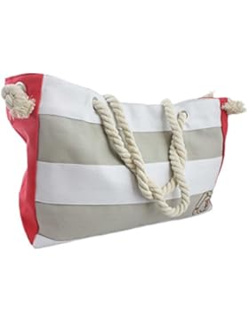 Sonia Originelli XL Strandtasche Beach Tasche Kordel groß Streifen gestreift Maritim Seil T023