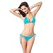 Produktbild Hansee Frauen Bandage Bikini Set Push-Up-BH Badeanzug Badeanzug Bademode (Blau)