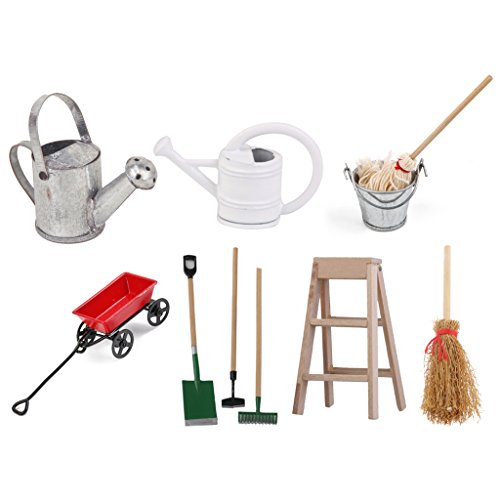 1:12 Metall Watering Can Puppenhaus Miniatur Garten Zubehör - 9