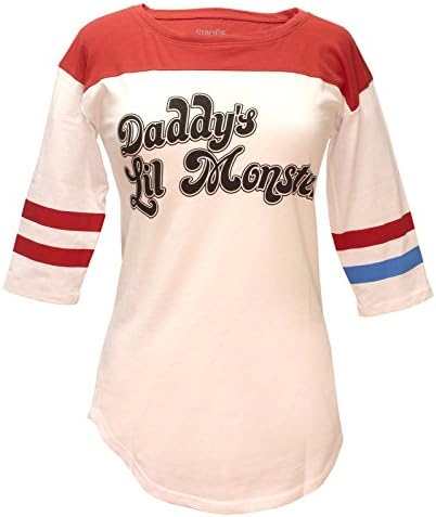 BioworldSuicide Squad Harley Quinn Daddy's Lil Monster Juniors Raglan T-Shirt