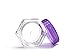 3g/3ml Hexagon Empty Plastic Cosmetic Jars with Lids for Creams/Sample/Make-Up/Glitter Storage Refill Cosmetic Lotion Make up Balm Travel Tester For Xmas Halloween day Present Pink (25) (Purple)