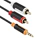 Produktbild mumbi Y Audiokabel - 3.5mm Klinke auf 2x Cinch mit vergoldeten Steckern 5m
