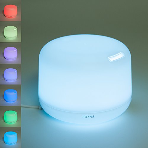 Aroma Diffuser 300ml Luftbefeuchter FOXAS Ultraschall Duftzerstäuber Air Humidifier Aromatherapy Essential Oil Diffuser 7 Farben LED Licht Farbwechsel - 4