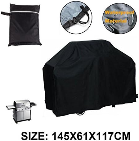 SOOJET BQH-02 Grill Cover, Practical and Reliable Weather Protection for Your Griller, Suitable for All Types of Grillers, Smokers, Gas Grills etc (145 x 61 x 117 CM)