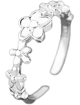 Hosaire 1x Ringe Elegant Exquisite Cute Flower Ring Kristall offene Ringe Hochzeit Schmuck für women-it kann verstellbar
