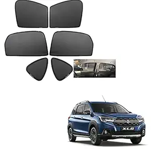 Kozdiko Premium Custom Fit Car Sun Shades Fix Curtains Non Magnetic Mesh Compatible for Maruti Suzuki XL6