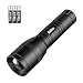 Produktbild LED Taschenlampe, Elekin Taschenlampe led Extrem Hell 18650 Akkus, 5 Modi, Wasserdicht IPX6, Zoombar, Taktische Militär Flashlight für Camping Outdoor Wand (Inklusive 3 Stück AAA Akkus)