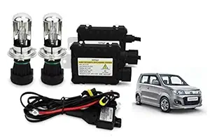 RS Enterprises Cars Maruti Suzuki Wagon R 2020 H4 - HID Conversion Light Kit ( 2 HID Light , 2 Blaster , Wiring ) Vehicle HID Kit for Car Headlight