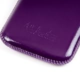 Valenta Etui offen - violett - mit Ausziehlasche und trendigem Blumenprint für Mobistel EL560 Dual SIM