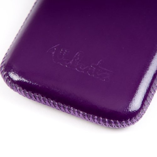 Valenta Etui offen - violett - mit Ausziehlasche und trendigem Blumenprint für Mobistel EL560 Dual SIM