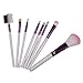 Soft Professional Beautiful 8pcs Makeup Brushes Cosmetic Make Up Brush Set Kit Foundation with Pink Faux Leather Pouch Bag Case