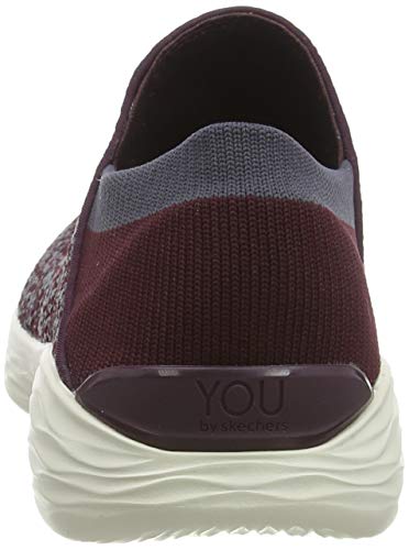 Skechers You, Zapatillas sin cordones para Mujer, Rojo (Burgundy), 41 EU