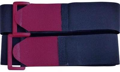 TRU Components Klettband with Gurt Haft- and Flauschteil (L x B) 600mm x 38mm black, Rot 690-330-Ba