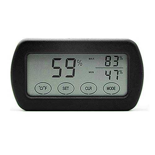 Preisvergleich Produktbild Peepheaven LCD-Display-Inkubator-Thermometer-Hyg... Feuchtigkeitsmessgerät - Schwarz