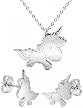 Soul-Cats® Einhorn Kette mit oder ohne passenden Ohrsteckern