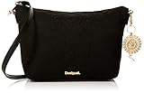 Desigual Bols_emmi, Bolsos bandolera Mujer, Negro, 10.5x20x24.5 cm (B x H x T)