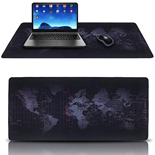 halomy Gaming Mouse Pad - 31 5  x11 8  x0 08  gran escritorio mapa del mundo rat  n Pad con antideslizante Base de goma natural  tela de tejido de doble superficie dise  o - Ajustado y ajuste suave del  cualquier rat  n  teclado y port  til