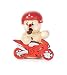 Produktbild DREGENO Miniatur-Räuchermann Schneemann als Biker, rot von DREGENO SEIFFEN 7 cm – Original erzgebirgische Handarbeit, stimmungsvolle Weihnachts-Dekoration