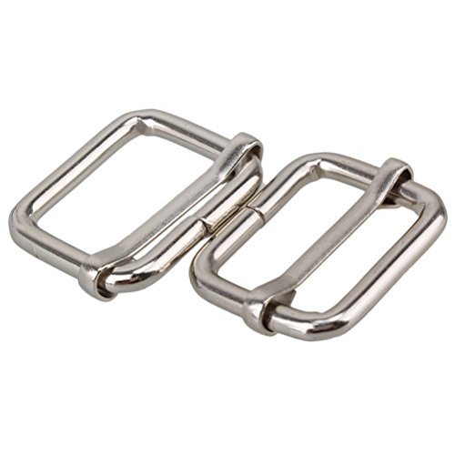 ROSENICE 20 Stück Gürtelschnallen Schieber für 25mm Band-Gurtband (Silber) - 4