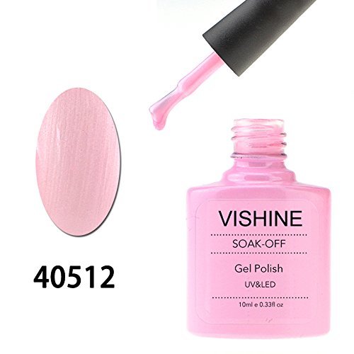 Vishine UV LED Gel auflösbarer Nagellack 10ml french manicure kit French white and clearly pink& Base Top Coat Set (4 x 10 ml) - 3