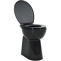 Hohe Toilette Schwarz 7cm Erhöht - Spülrandlos Mit Soft-Close