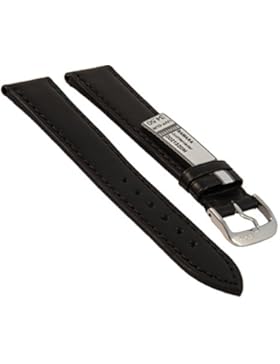 RIOS1931 Uhrenarmband echtes Juchtenleder 2021320 Schwarz Bandanstoss 20 mm