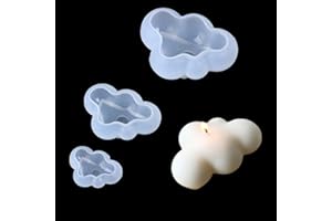 FineInno 3 Pièces Moules de Nuage 3D Cloud Molds Resin Molds Silicone Moulage pour Époxy Résine Bougies, Savon,Artisanat Ornements