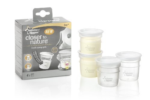 Closer To Nature Milk Storage Pots x 4