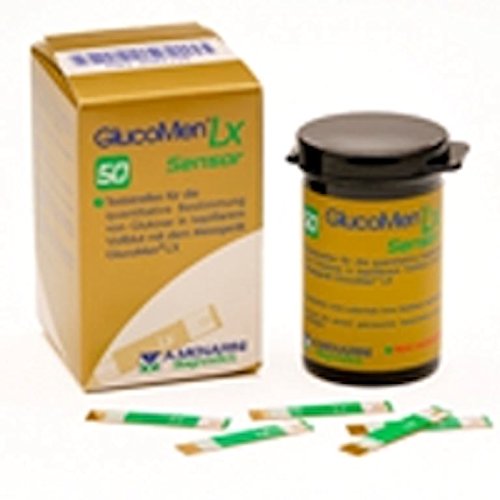 GlucoMen LX - Tiras de prueba de glucosse con sensor de sangre, 50 tiras