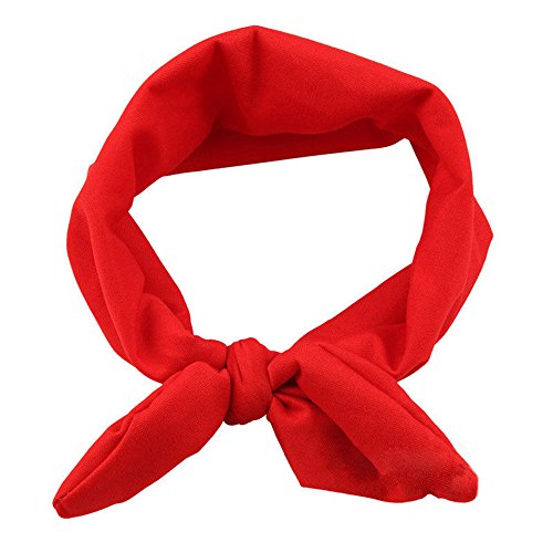 Sanwood Baby Girl Headband Toddler Headdress Child Hairband Elastic (Red)