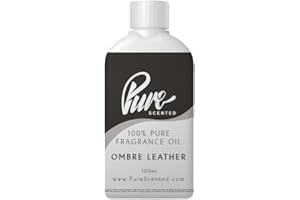 Pure Scented 100ml Fragrance Oil - Vegan & Cruelty-Free, for Candles, Soaps, Slime, Diffusers, Cosmetics, Wax Melts & DIY Crafts (1 x 100ml, Ombre Leather)