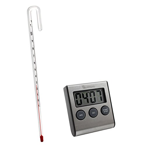 Lantelme 5950 Teethermometer Analog und Edelstahl Digital Timer Set zum perfekten Teegenuss