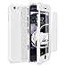 Produktbild CE-Link iPhone 6 Plus Hülle iPhone 6s Plus Hülle with iPhone 6 Plus/iPhone 6s Plus Panzerglas, Hardcase 2 in 1 Handyhülle 360 Magnetisch Hard Full Body Macaron Schutzhülle Bumper - Weiß