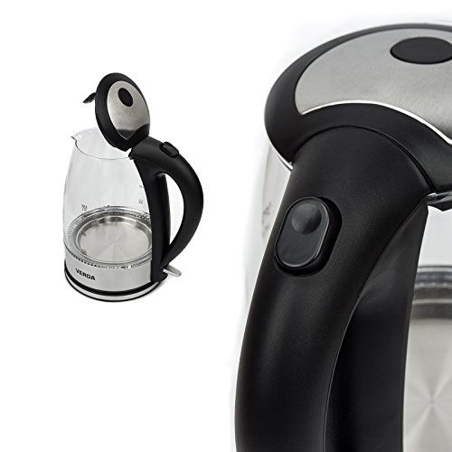 VERDA Wasserkocher 1,7L 2200W Edelstahl LED BELEUCHTUNG Glas SN0617L-8 - 5