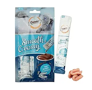 Petlicious & More Gnawlers Smooth & Creamy Cat Snacks - Tasty Mussel Flavour - Wet Treat 4 in 1 x 15g (Pack of 6 x 60g)