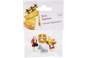 YOUDOIT 4 fèves en porcelaine - Santons de la crèche