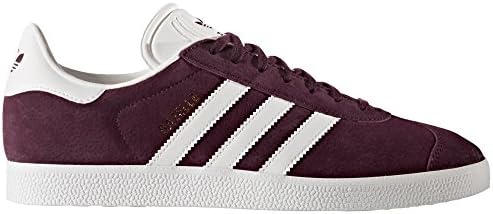 Adidas Gazelle Men's Trainer. Sneaker Low-Top, Multisport Outdoor Shoes (42 EU, Maroon/Whie/Gold)