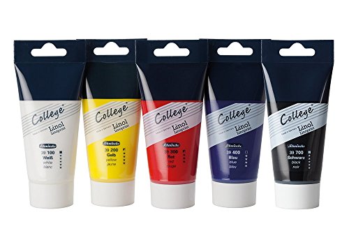 Schmincke College Linoldruckfarben, Set 5 x 75 ml - 2