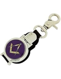 Boxx Gents Solid Masonic Picture Keyring Fob Watch With Magnetic Closure Boxx340