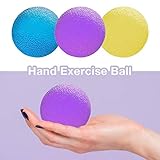 Sunnyushine 3 Pièce Balle De Thérapie des Mains, Balle d'exercice Main Poignet Doigts L'arthrite Rééducation Squeeze Balles pour Main Doigt Poignet Muscles D'arthrite Grip Exerciseur Fortifiant