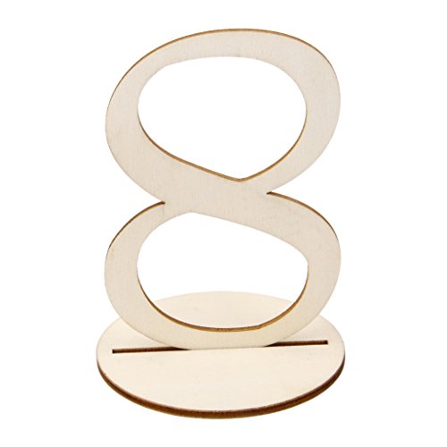 MDF-Holz 10cm Tischnummern 1-10 Basis-Set Hochzeit Geburtstagsparty Französisch - 4