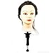 Rayinblue 100% Real Human Hair Rayinblue Hairdressing Training Head Mannequin Doll Head + Free Clamp