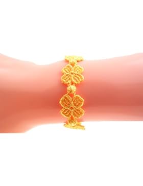 ORIGINAL Cruciani Kinder Armband Kleeblatt Gelb - VERSANDKOSTENFREI nach BRD