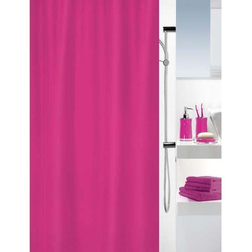 Preisvergleich Produktbild Spirella Primo Duschvorhang, Polyester, rosa