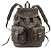 Produktbild Großer Lederrucksack Größe L/Laptop Rucksack bis 15,6 Zoll, für Damen und Herren, aus Leder, Braun, Hamosons 560