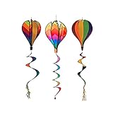Heißluftballon hängende Ballons, große optische Anziehungskraft, wie sie sich im Wind drehen. Genießen Sie die Farbe in Bewegung