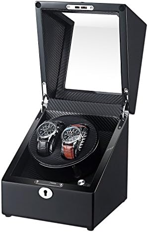 OLYMBROS Wooden Single rotor Automatic Double Watch Winder for 2 watches