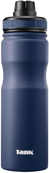 Tank Stainless Steel Water Bottle 650mL, Up to 12Hrs Cold, Navy blue