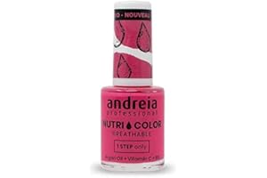 Andreia Professional NutriColor - Esmalte de Uñas Vegano con Nutrientes 100% Natural | Laca de Uñas Transpirable y Amigable con Uñas - Color NC14 Pink 10,5ml