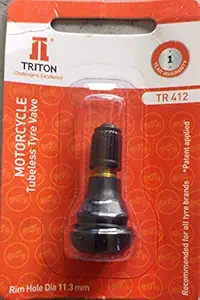 TRITON Tubeless Front and Rear Neck Valve for Motor Cycle - Set of 2